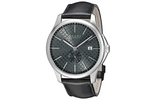 GUCCI G Timeles Collection Wrist Watches Automatic Mechanical Movement Leather Strap 40mm Black Dial Men's Watches