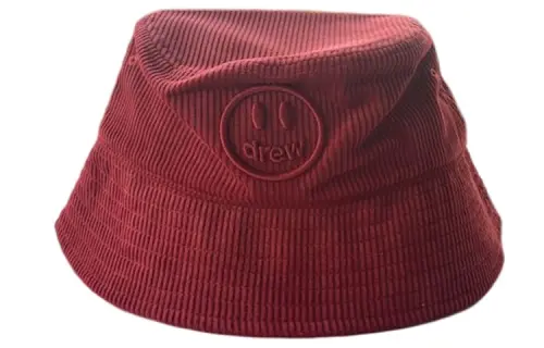 Drew house Bucket Hats Unisex Dark Red