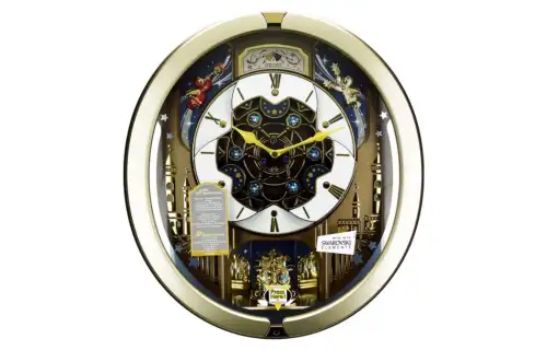 SEIKO Seiko Musical Swarovski Crystal Wall Clock Nordic Day Star Living Room Clock Quartz Movement Plexiglas Wall Clock Unisex Skeleton