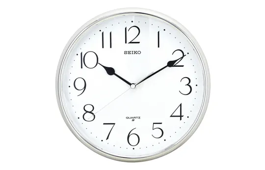 SEIKO Water Resistant For Everyday Use Quartz Movement Plastic Wall Clock Unisex White QXA001S