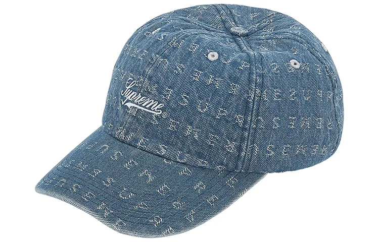 Supreme Jacquard Logos Denim Six-Panel