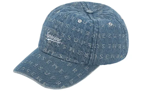 Supreme Jacquard Logos Denim Six-Panel