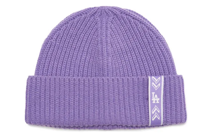 MLB Plush Yarn Beanies Unisex Purple