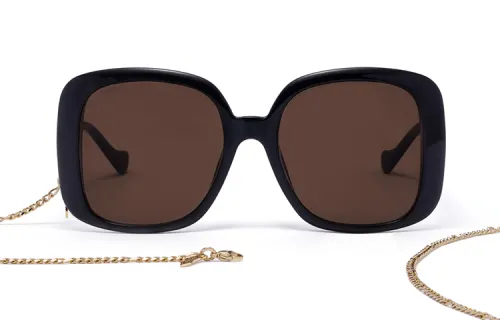 GUCCI Square Frame Chain Sunglasses