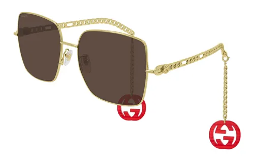 GUCCI Alloy Round Sunglasses Men's