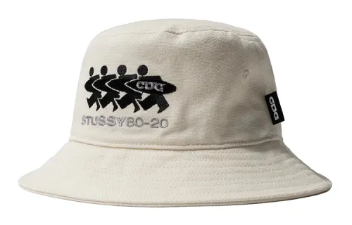 Stussy X Comme Des Garçons Canvas Bucket Hat