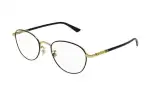GUCCI Versatile Metal Oval Prescription Glasses Men's Black