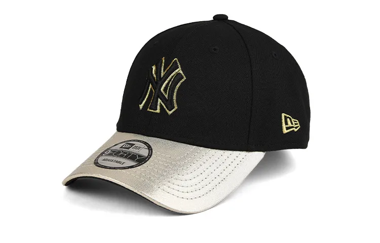 New Era Cotton Baseball Caps Unisex Black/Gold