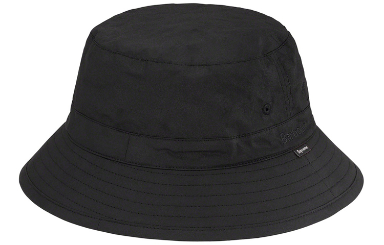 Панама Supreme SupremexBARBOUR SS20 Week 11 Waxed Cotton Crusher (черно-оранжевая) — фото 3