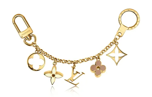 LOUIS VUITTON Bag Charm Chain Fleur De Monogram