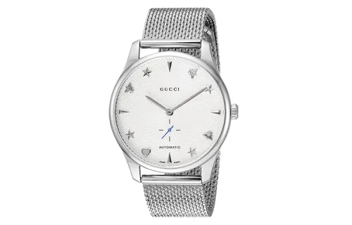 GUCCI G Timeless Collection Wrist Watches Automatic Mechanical Movement Stainless Steel Strap White Dial Women's Watch