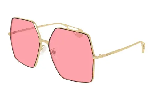GUCCI Frame Series Metal Irregular Shape Sunglasses Women's