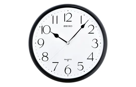 SEIKO Quartz Movement Plastic Wall Clock Unisex White QXA651B