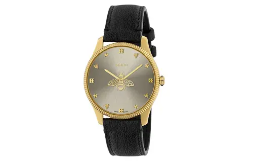 GUCCI G Timeless Collection Wrist Watches Quartz Movement Leather Strap 29mm Silver Dial Women's Watch