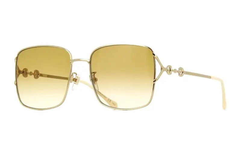 GUCCI Horsebit Collection Irregular Shape Sunglasses Unisex