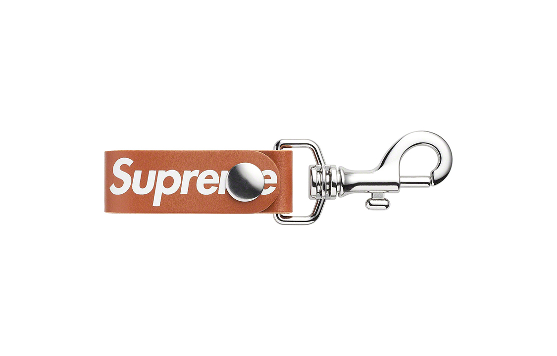 Брелок Supreme Leather Key Loop (металлический)