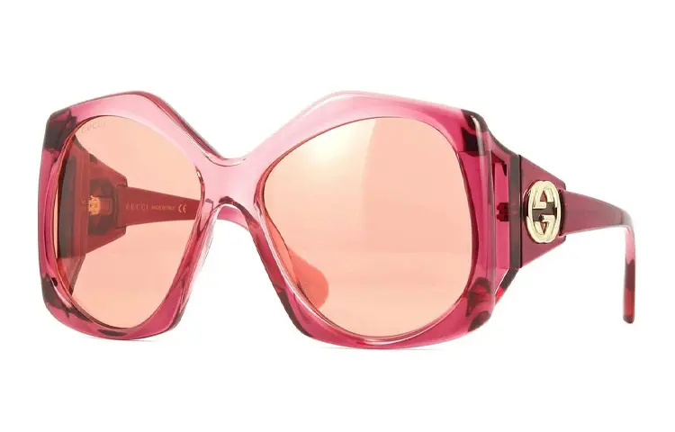 angular-frame oversized sunglasses