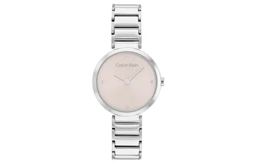 CALVIN KLEIN Wrist Watches Quartz Movement Stainless Steel Strap White Dial Women's Watch Box Available For Purchase