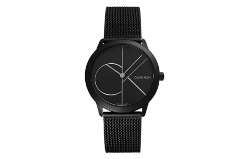 CALVIN KLEIN CK Quartz Classic Logo Collection Wrist Watch Quartz Movement Stainless Steel Watchband Black Dial Unisex