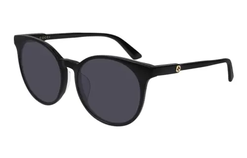 GUCCI Black Interlocking Oval Sunglasses Unisex