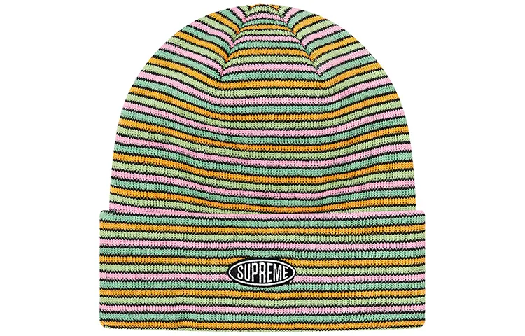 Supreme Acrylic Beanies Unisex Blue Green/Gray Black/Light Green Orange/Red Blue White