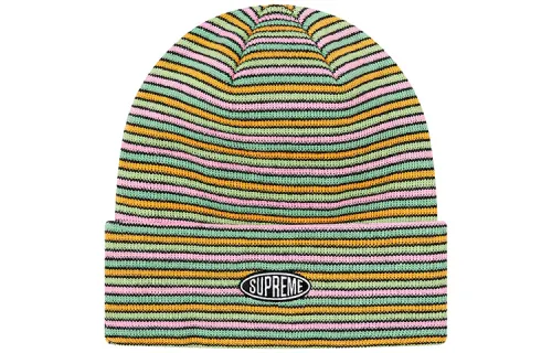 Supreme Acrylic Beanies Unisex Blue Green/Gray Black/Light Green Orange/Red Blue White