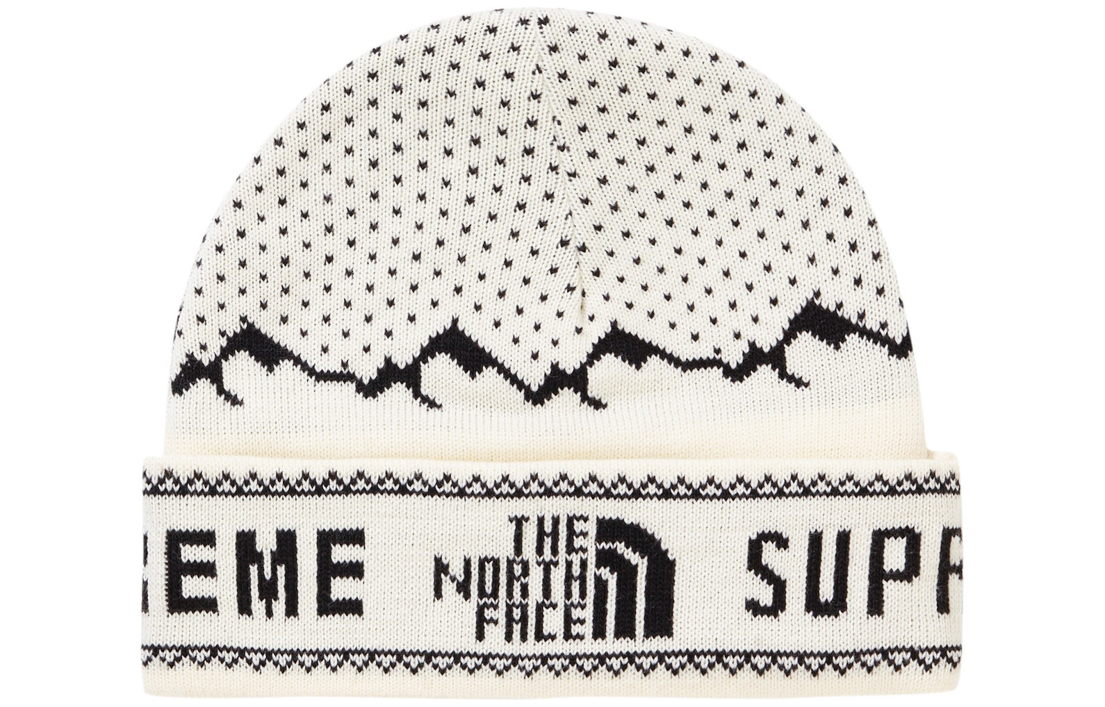 Supreme FW18 The North Face Fold Beanie White