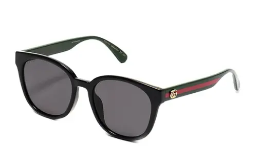 GUCCI Round Full Frame Acetate Sunglasses Black