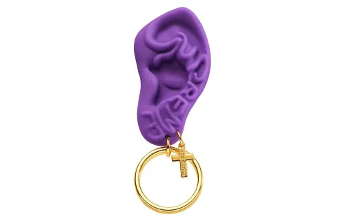 Supreme Silicone Keychains Unisex Gold