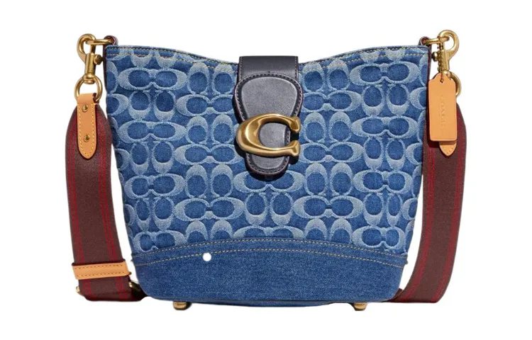 COACH TALI Denim Bucket Bags Crossbody Bag, Shoulder Bag Women's Denim Blue