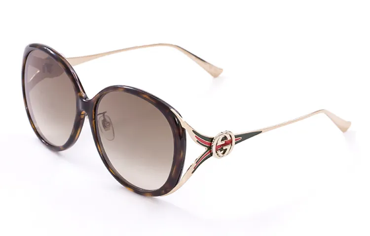 GUCCI Sunglasses Women's Tortoiseshell Gold