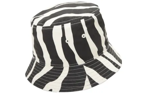 Converse Zebra Print Cotton Bucket Hats Unisex Black White