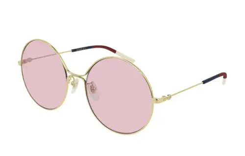 GUCCI Metal Round Sunglasses Women's