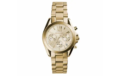MICHAEL KORS Bradshaw Wrist Watches Quartz Movement Stainless Steel Strap Gold Dial Men's Watches
