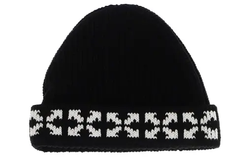 OFF WHITE Kids Logo intarsia Beanie