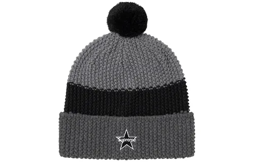 Supreme Acrylic Beanies Unisex Black Gray/Khaki/Sapphire/Pink