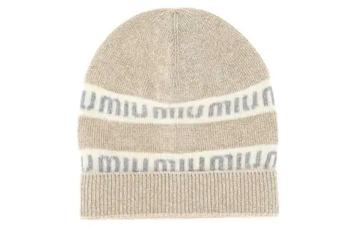 MIU MIU Beanies Unisex Khaki