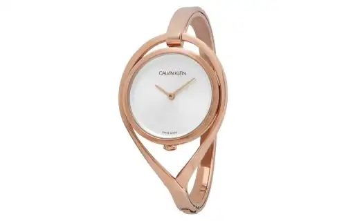 Quartz watch strap stainless steel, dial, golden waterproof women's watch, quartz mechanism, 33mm, pink gold