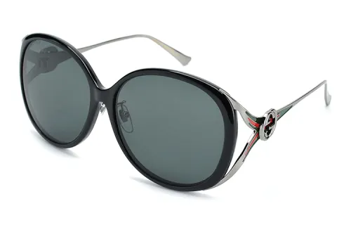 GUCCI Sunglasses Unisex Black Silver