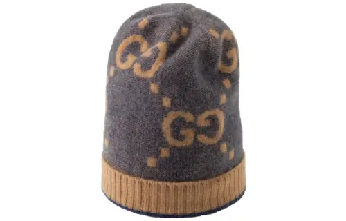GUCCI Beanies Unisex Blue/Beige