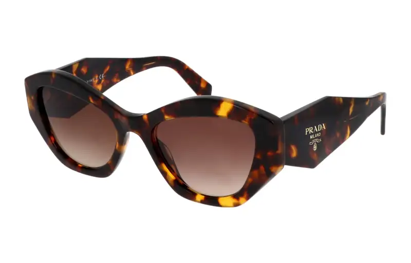 PRADA Eyewear Logo Printed Angular Frame Sunglasses