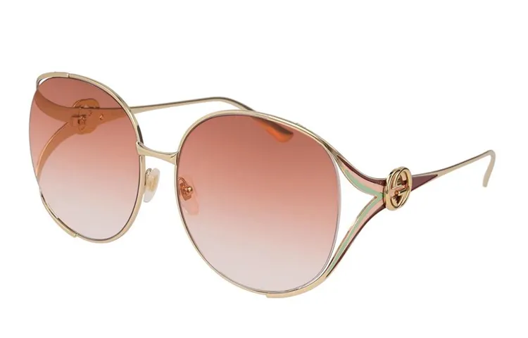 GUCCI Sunglasses Women's Golden Orange