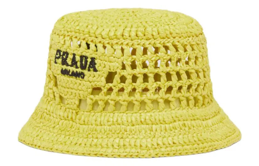 PRADA Raffia Bucket Hat
