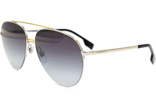 Burberry Aviator Sunglasses Men's Silver Gray