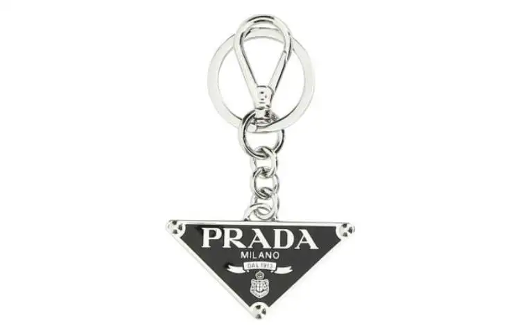 PRADA Logo Lettering Keyring
