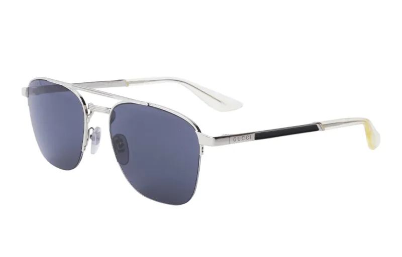 GUCCI Square Sunglasses Men's Gray