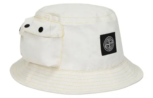 STONE ISLAND Bucket Hats Unisex White