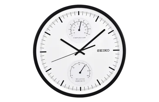 SEIKO Quartz Movement Polyester Wall Clock Unisex White QXA525K