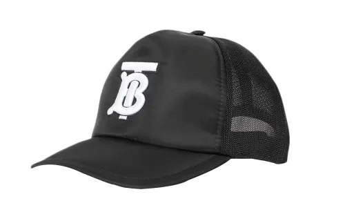 Burberry Monogram Embroidered Trucker Cap