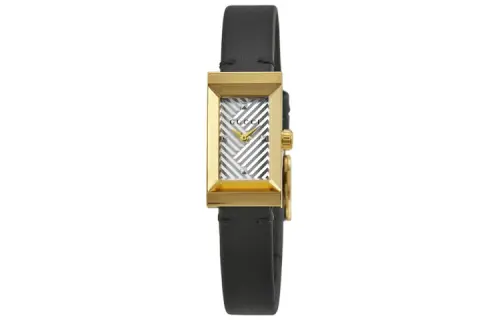 GUCCI G FRAME Wrist Watches Quartz Movement Genuine Leather Strap Silver Dial Women's Watch 30m Water Resistant